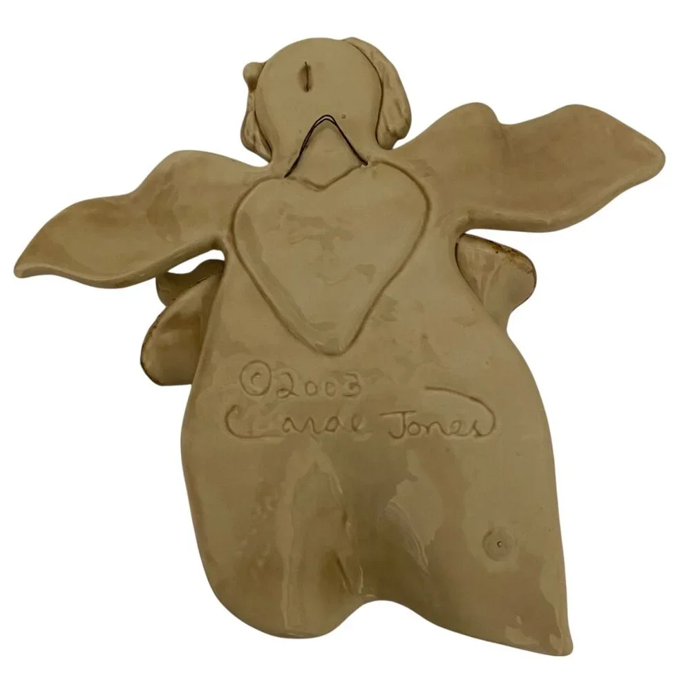 Edgewater Designs 2003‎ Carol Jones Ceramic Angel Wall Hanging Christmas Decor
